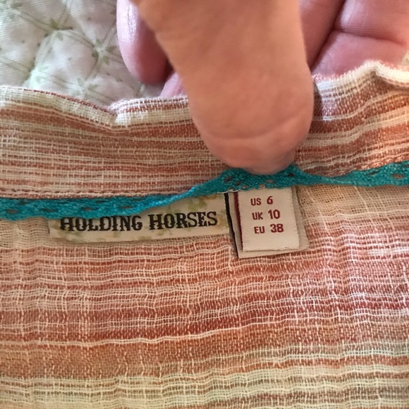 ANTHROPOLOGIE HOLDING HORSES GAUZE SLEEVELESS TOP - Picture 8 of 8